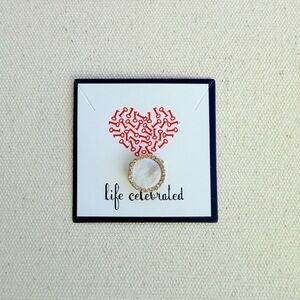 *Mother of Pearl Round Charm* Keep Collective RETIRED Gold